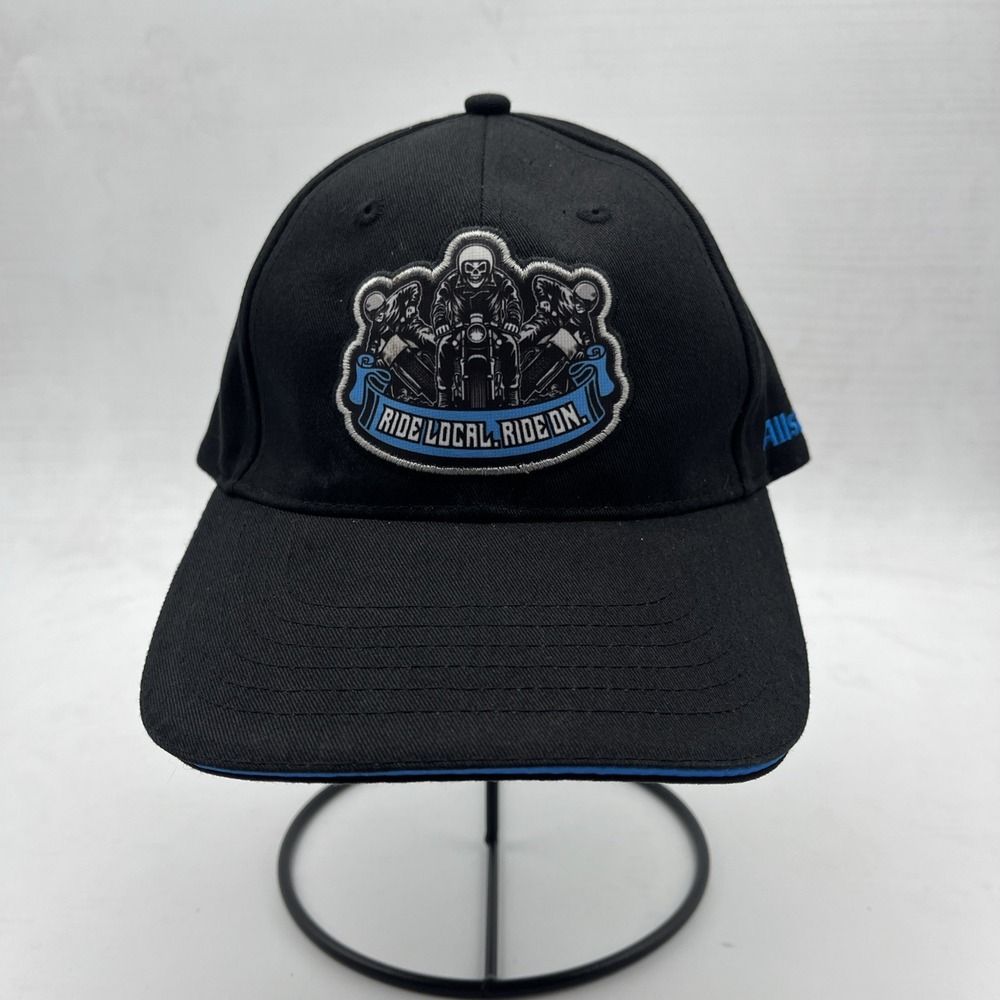 AllState Motorcycle Ride Local Ride On Adjustable Cap Hat Black Promotional